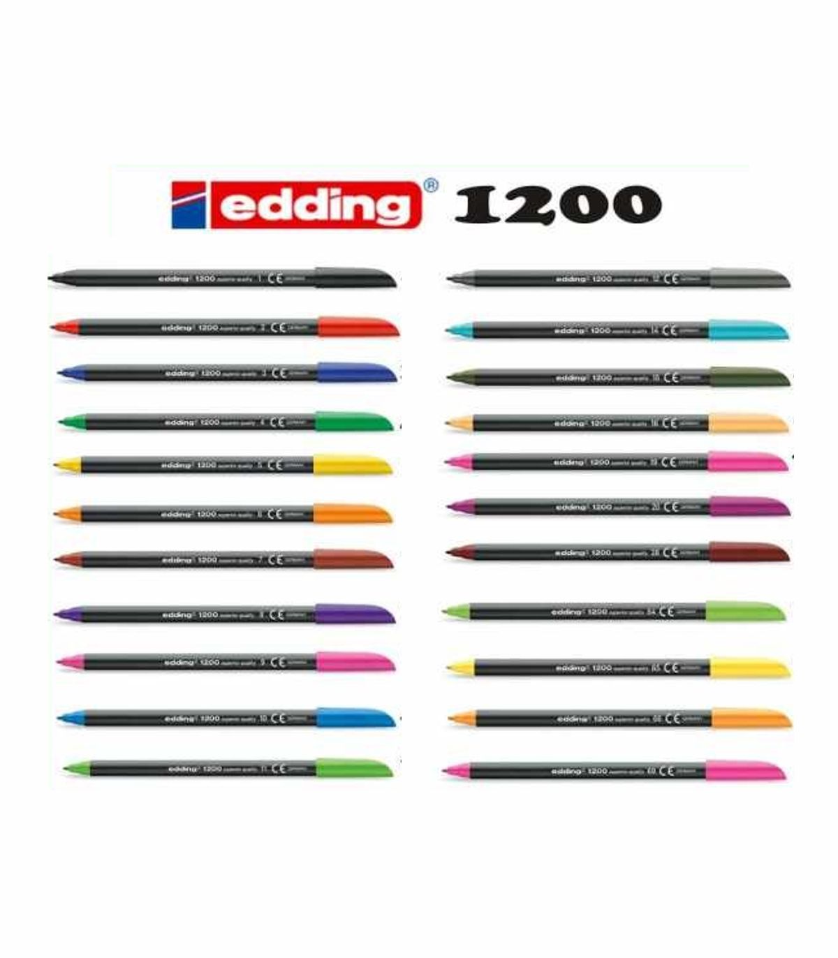 Rotulador Edding 1200 caja de 10 colores :: Edding :: Papelería :: Dideco